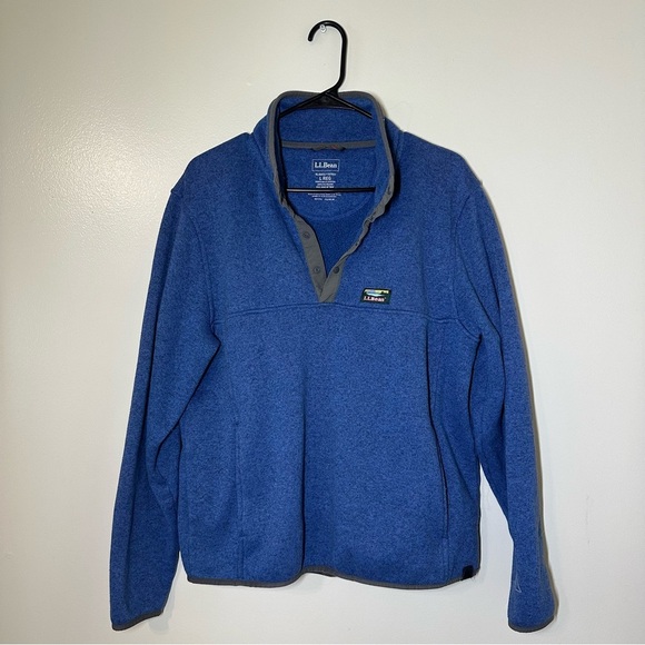 L.L. Bean Blue Zip Up Sweater Casual Style - Picture 1 of 2